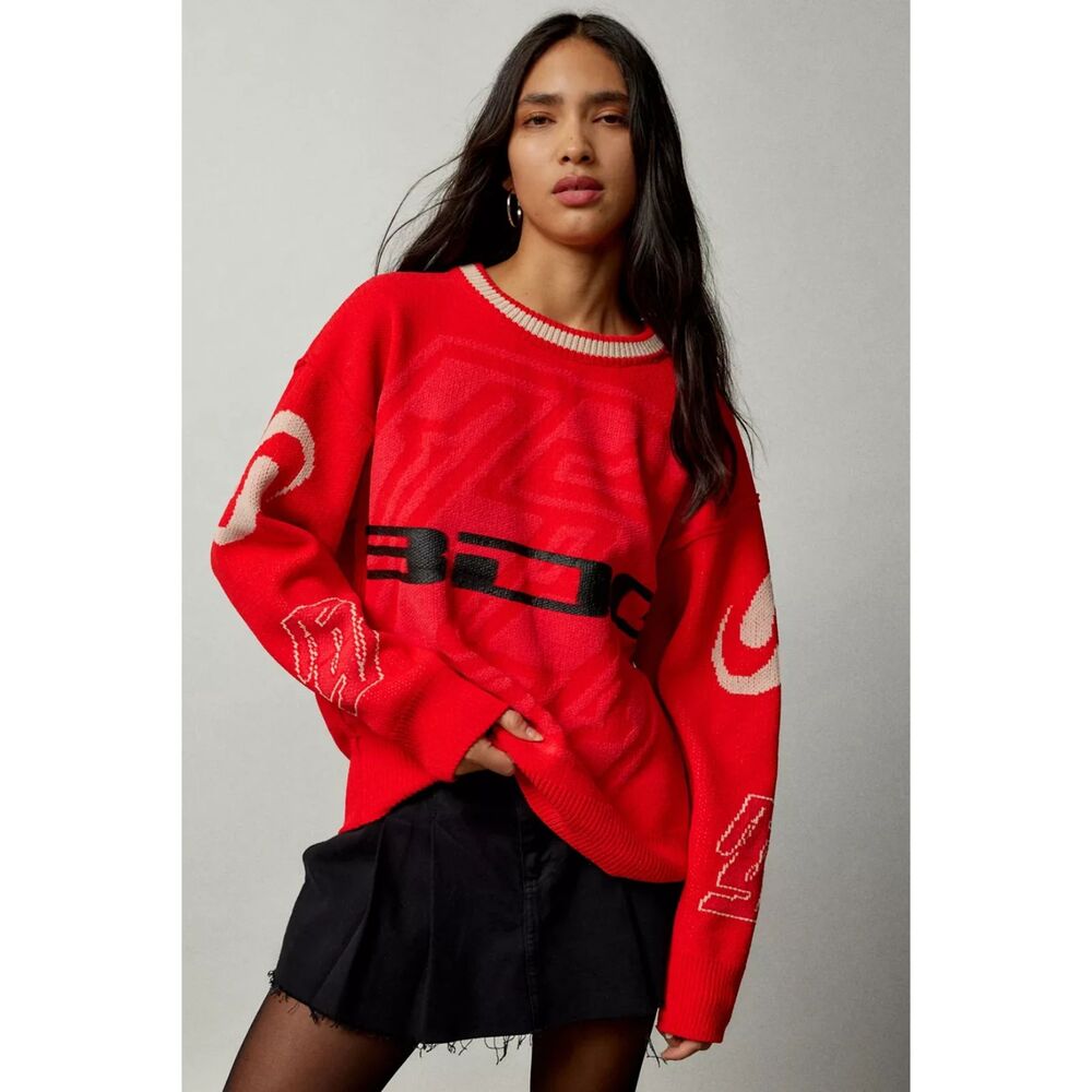 BDG Urban Outfitters Roman Jacquard Sweater Small Grungecore Emocore Y2K Baggy